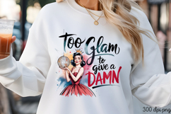 Too glam to give a damn PNG, Sassy Pinup Girl S Product Image 1