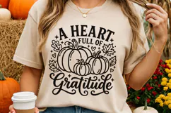 A Heart Full Of Gratitude Svg, Christian Thanksgiving Svg. Product Image 4