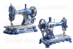 Blue Toile, Ephemera, PNG, Clipart, Junk Journal, flowers Product Image 3