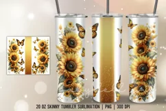 Sunflowers Tumbler Warp Design | Tumbler Wrap Product Image 4