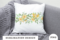 Watercolor Flowers Seamless Border png Product Image 3