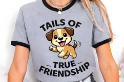 Tails of True Friendship Funny Dog Lover Shirt Design Product Image 3