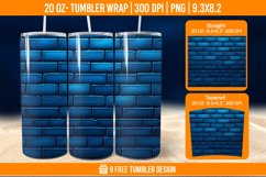 Brick Tumbler Wrap Designs, Sublimation Wrap Product Image 1