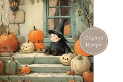 Vintage Halloween Tumbler, Spooky Halloween Tumbler Wrap Product Image 3