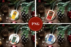 Christmas Green Door Ornaments, Christmas Wreath Ornaments Product Image 3