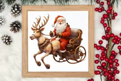 Christmas Sleigh Sublimation Clipart, Christmas PNG Product Image 3