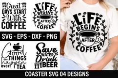 Coaster SVG Design - life begins after coffee Product Image 1