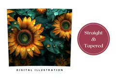 Sunflowers Tumbler Sublimation, Flowers Sublimation Design Product Image 3