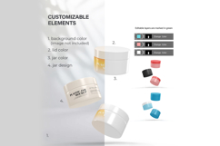 Plastic Cream Jars - PSD Mockup Product Image 3