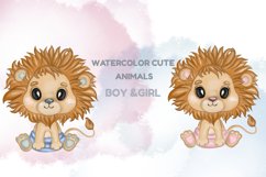 Baby animals watercolor bundle clipart. Sublimation baby Product Image 17