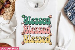 Blessed PNG, Retro Christian PNG Product Image 3