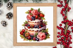 Christmas Cake Clipart, Christmas Cake Clipart Product Image 3