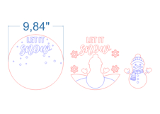 Christmas Snowman SVG laser cut file for Glowforge Product Image 3
