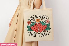 .Life is short, make it sweet PNG, Retro Positive Sublimatio Product Image 3