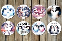 Valentine animals | horse &amp; penguin Car coaster &amp; key chain Product Image 3