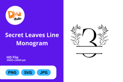 Secret Leaves Line Monogram Product Image 1