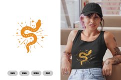 Boho Snake SVG &amp; Clipart - Magical &amp; Celestial Snake Product Image 1