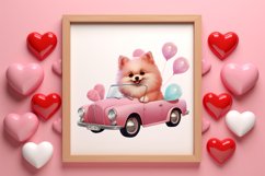 Cute Valentine Pomeranian Puppy, Valentines Clipart Product Image 3