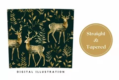 Deer Tumbler Wrap Design, Floral Tumbler Sublimation PNG Product Image 3