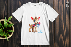 Cute Baby Deer Bow Sublimation Clipart PNG Product Image 3
