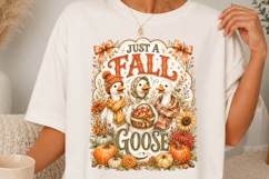 Cute Autumn Goose Sublimation Design SVG Product Image 1