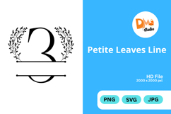 Petite Leaves Line Monogram Product Image 1
