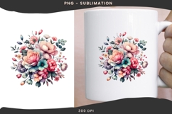 Valentine flowers png design for T-shirts Product Image 3