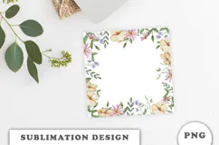 Watercolor Garden floral Frame png Product Image 3