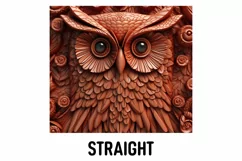 3D Owl Tumbler Sublimation Wrap | 3D Tumbler wrap Product Image 2