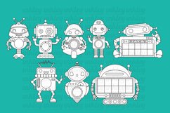 Black and White Coloring Robots Product Image 2