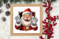 Christmas Santa Claus Peeking Clipart PNG Product Image 3
