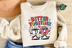 Retro Coffee Donut Better Together PNG Design Product Image 3