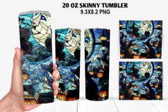 Witch Skinny Tumbler 20oz Wrap Design, Halloween Tumbler PNG Product Image 1