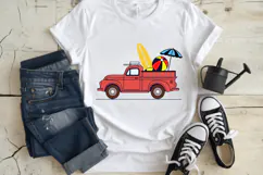 Beach Truck Clipart SVG Design, Summer & Beach SVG Design Product Image 3