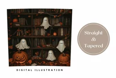 Cartoon Halloween Tumbler Wrap, Cartoon Ghosts Tumbler PNG Product Image 3