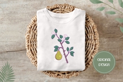 Hand Drawn Pear Illustration, Floral Pear PNG Product Image 3