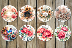 Motivating inscription 6 | 8 Car coaster &amp; key chain designs Product Image 3