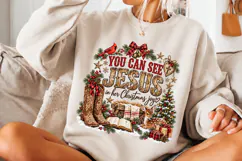 4 Christian Christmas Shirt Designs, 4 Nativity Faith Quote Product Image 3