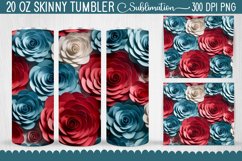 3D Rose Flowers Tumbler - 19 Designs Product Image 4