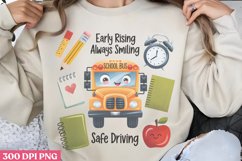 Early rising always PNG, School Bus Driver Sublimation Product Image 3