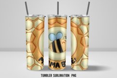 3D Puffy Mama Bee Inflated Tumbler Wrap|3D Inflate Designs Product Image 3