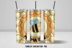 3D Puffy Mama Bee Inflated Tumbler Wrap|3D Inflate Designs Product Image 3