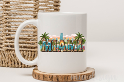 Miami Florida PNG, Vintage City Beach Sunset Sublimation Product Image 3