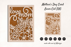Mother’s Day Floral Card Laser Cut SVG Product Image 1