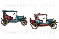 Cars, Elements, Clipart, Ephemera, PNG, Junk journal, Art Product Image 3