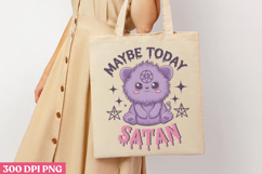 Maybe Today Satan PNG, Cute Baphomet Sublimation PNG Product Image 1
