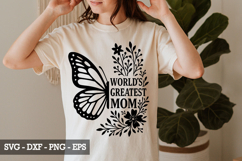 World&#039;s Greatest Mom SVG Design - Mother&#039;s day SVG Design Product Image 1