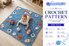 Sports Baby Blanket and Rattle Crochet Pattern PDF Product Image 3