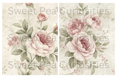 Flowers, Shabby Chic, Papers, Junk Journal Product Image 3