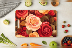 Fall Autumn Roses Cutting Boards sublimation Design Product Image 3